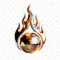 HB火博官方Logo - 一个充满活力的蓝色火焰与足球结合的标志